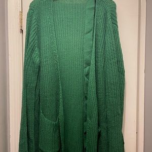 Fringe Open Knit Cardigan